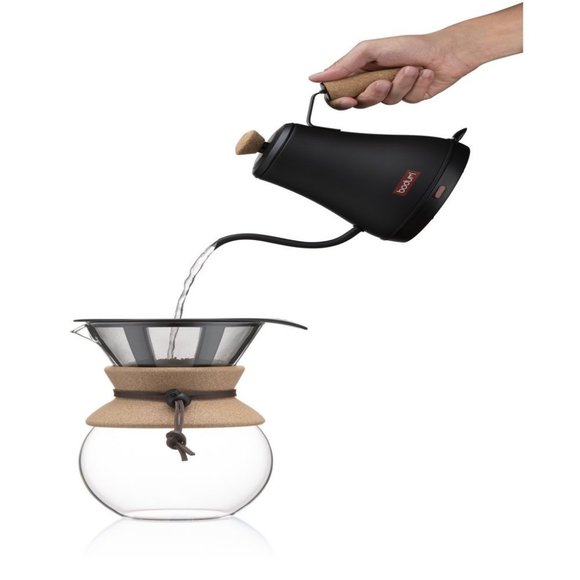 BODUM Pour over Coffee Maker w/ Permanent Filter, 34 oz/ 8 cup, Cork, scoop - Picture 3 of 12